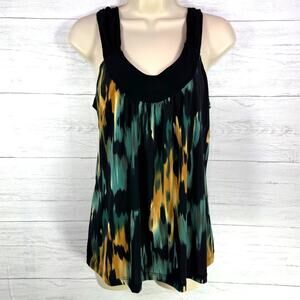 VTG Perseption concept Y2k Large black green women USA halter babydoll fairycore